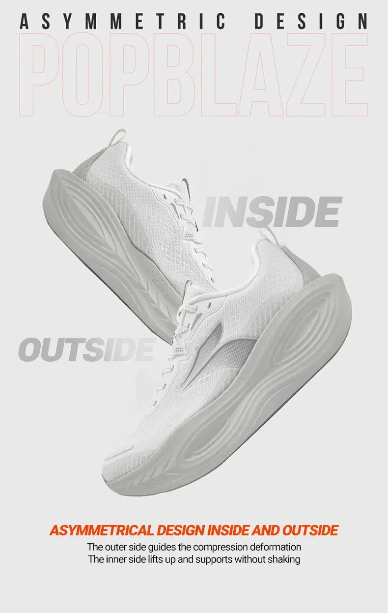 Sapatilhas de Running para Homem 361 Degrees PopBlaze 5 — Novo Amortecimento, Sola Grossa, Respiráveis, Antiderrapantes, para Jogging ao Ar Livre — Sneakers Masculinos 672532212