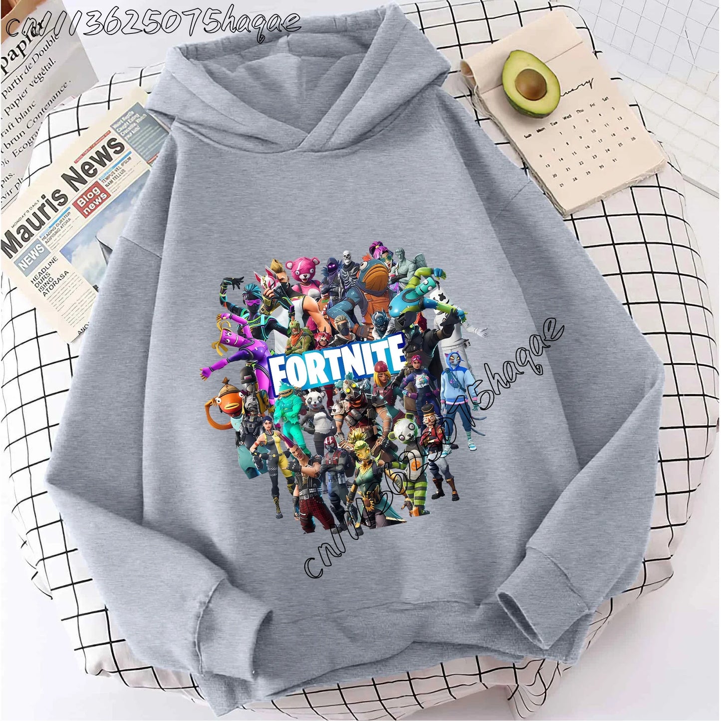 Casacos com capuz Fortnites para criança, sweatshirts anime Fortress Night, hoodies de jogo para primavera e outono, roupa desportiva infantil, presente