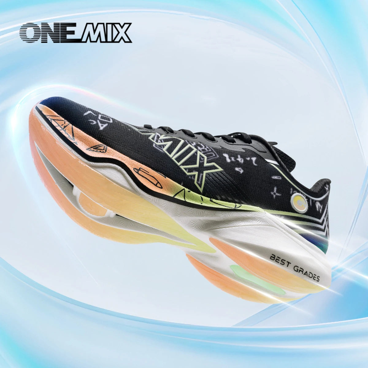 ONEMIX Nové nylonové běžecké boty s karbonovou deskou pro maraton a závody – tlumící nárazy, profesionální stabilní opora, ultralehké tenisky s odrazem