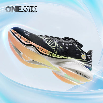 ONEMIX Nové nylonové běžecké boty s karbonovou deskou pro maraton a závody – tlumící nárazy, profesionální stabilní opora, ultralehké tenisky s odrazem