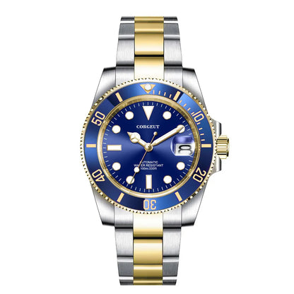 Custom logo NH35 MIYOTA 8215 Automatic Men Watch Luxury Diver Two Tone Gold 316L Stainless Steel Sapphire 10ATM Sterile Sunburs