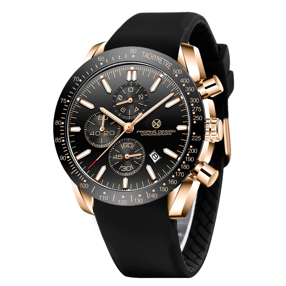 PAGRNE DESIGN Quartz Watches Multi functional chronograph 44mm Fashionable men's watch PAGANI DESIGN Extended Brand PG5140