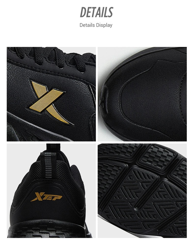 Xtep men's running shoes, lightweight surface training, comfortable breathable jogging stability outdoor shoes, model 879419110032