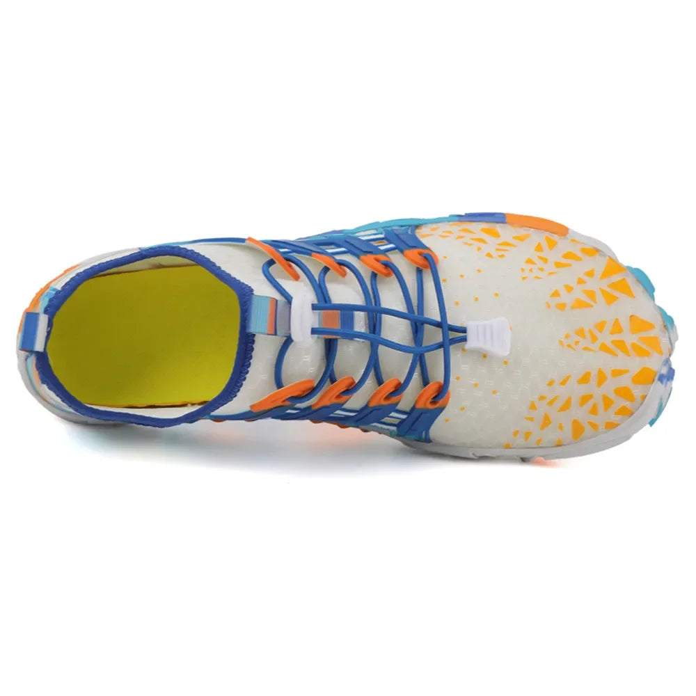 Men's and women's water shoes, upstream wading swimming barefoot five-finger aqua shoes, colorful beach seaside light unisex sneakers new