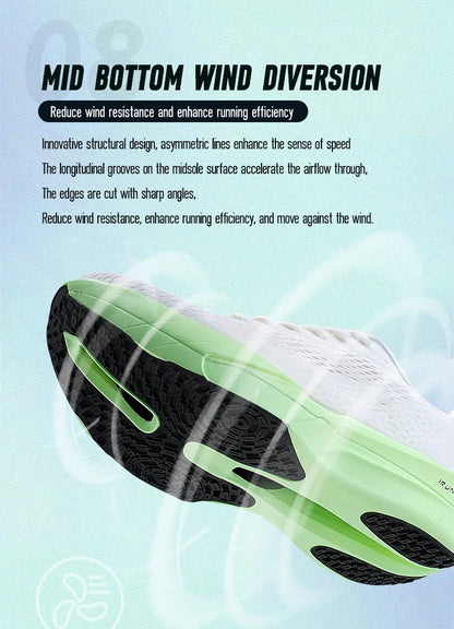 IRUNSVAN Carbon Fiber Sneakers Beginner/Advanced Running Shoes Breathable and Comfortable Thick Bottom Training Shoes Unisex 130