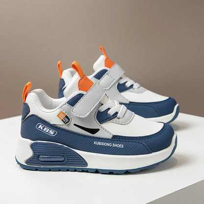 PU Leather Sport Shoes For Children 2025 Trend Fashion Kid's Sneakers Soft-Soled Outdoor Boy's Girl's Running Shoes