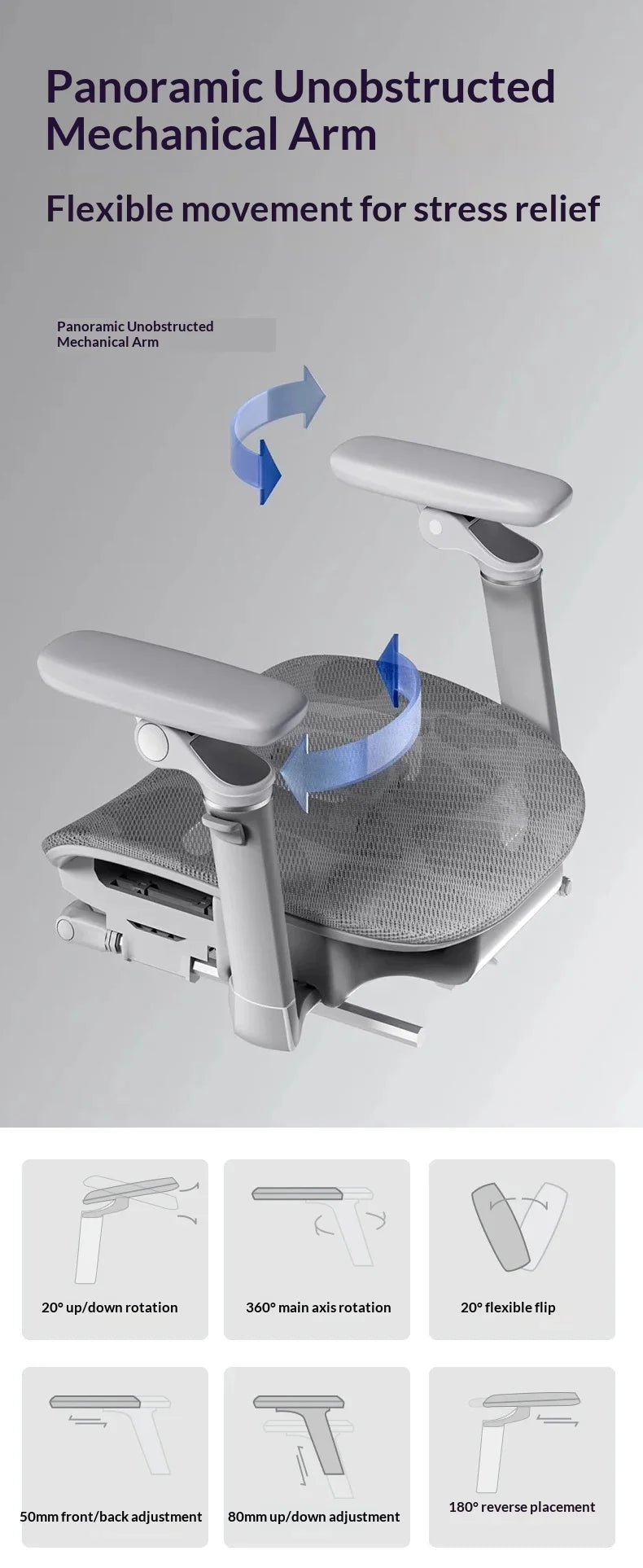 Ergonomic Office Mesh Chair Adjustable Executive Computer Chair with Rolling Swivel Base, Modern Gaming Chair for Home Office Desk Setup