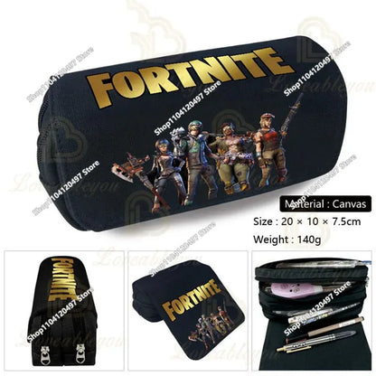 Victory Royale Student Boys Girls Fortnite Capacity Stationery Pencil Case Peely Llama Hero Children's Pen Box Kids Teen Bags