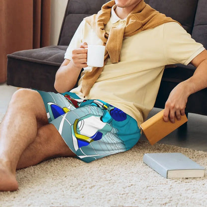 Pantalones cortos de pijama personalizados de Mega Man, para hombre, ropa de dormir, pantalones cortos de estar por casa, pantalones para dormir