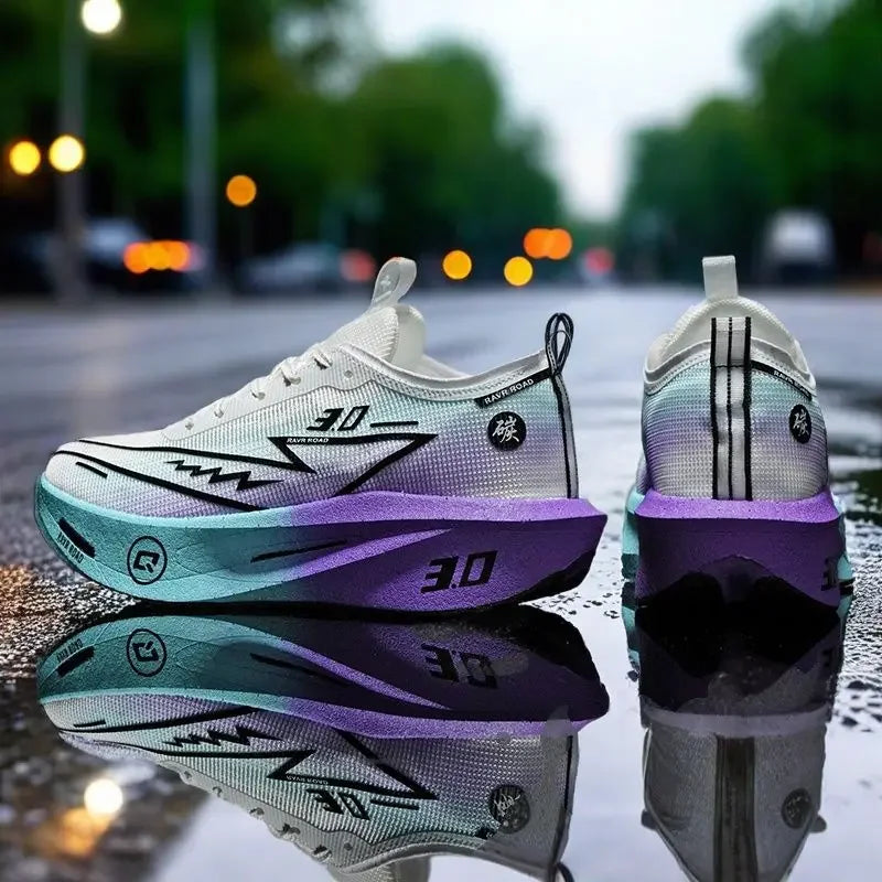 Running Shoes with Specialty Carbon Plate, Marathon Men’s Sports, Breathable, Lightweight, Comfortable Women’s Athletic Non-Slip Sneakers
