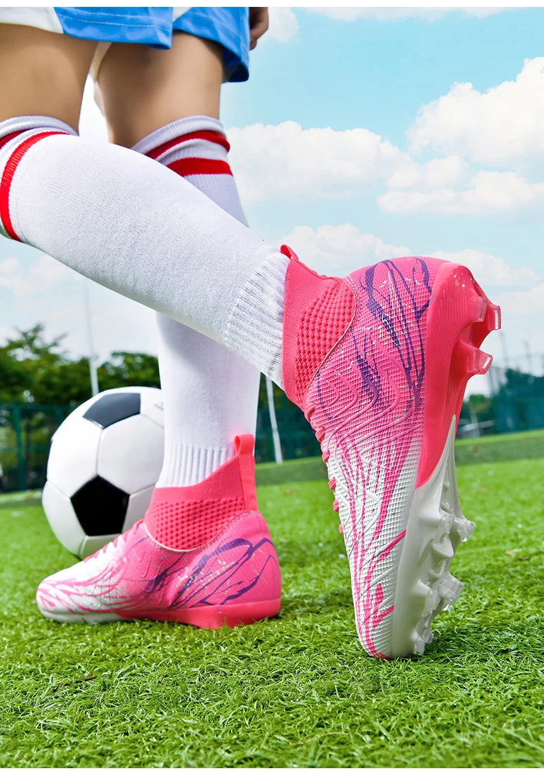 Chaussures de football à crampons FG pour terrain ferme, coupe basse, à lacets, pour hommes, professionnelles, antidérapantes, résistantes à l'usure, pour entraînement sur herbe naturelle