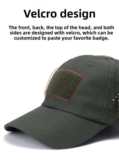 Athletic casual breathable camouflage baseball cap for men, military fan sun hat tactical hat military training hat bucket hat