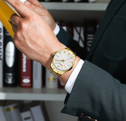 Relógio de homem CURREN – Modelo de luxo, estanque, estilo militar, em aço inoxidável – Relógio de pulso desportivo (ref. 8322)