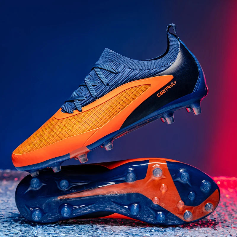 Bottes de Football professionnelles antidérapantes, baskets de sport sur le terrain, TF/FG, chaussures d'entraînement ultralégères, crampons de Football
