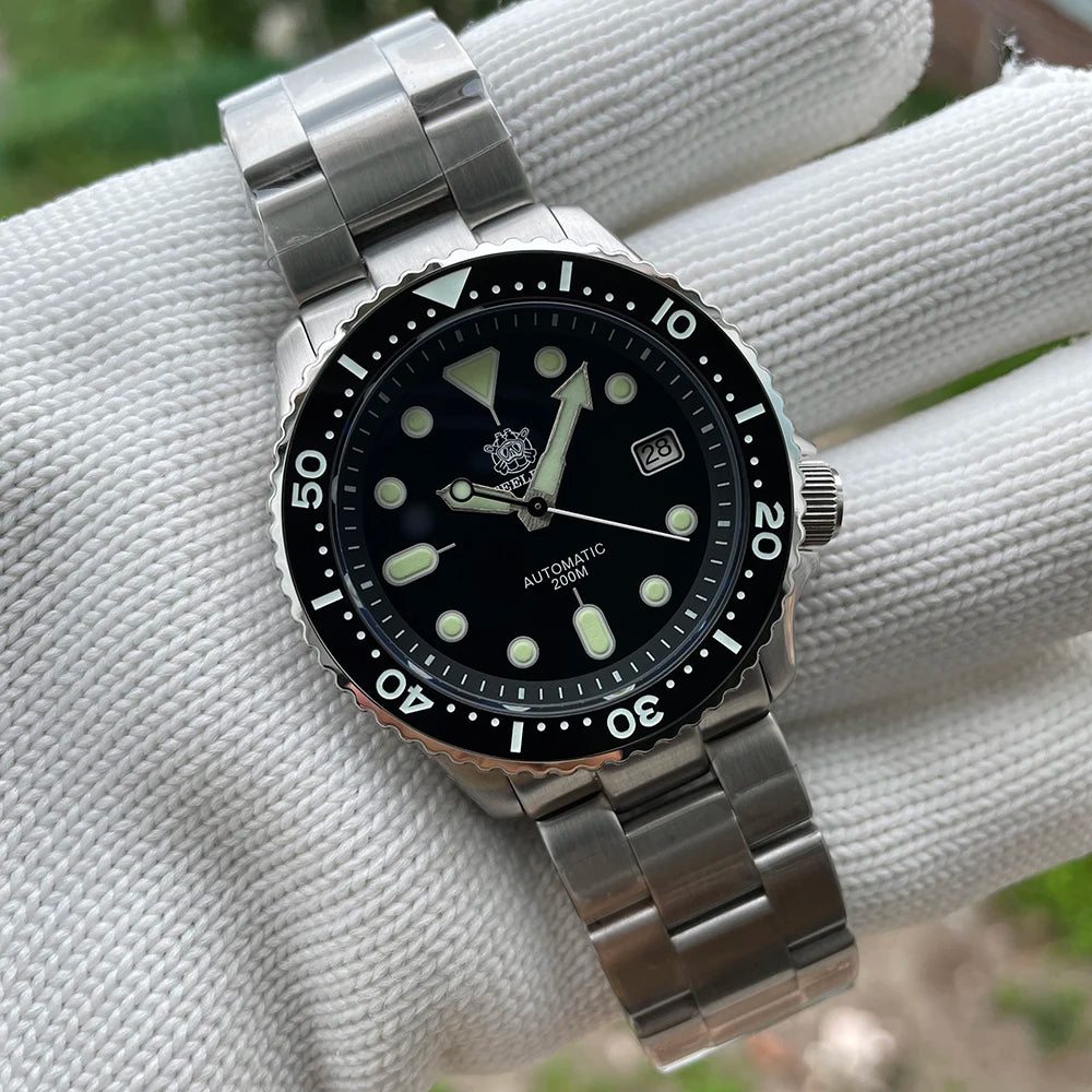 Steeldive SD1973 Men's Dive Watch Automatic Mechanical Men's Watch NH35 Bracelet 41mm Diver Watch