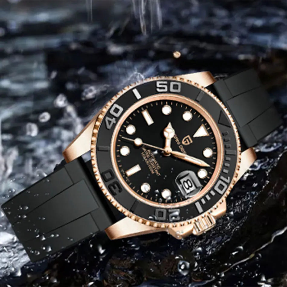 New PAGANI DESIGN 40mm Men's Wristwatch 100M Waterproof Mechanical Watches Ceramic bezel Sapphire Glass Automatic Men Watch 1651