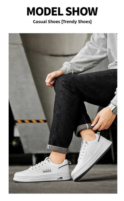 Men's summer fashionable casual driving shoes, sporty slip-on loafers, versatile comfortable breathable wear-resistant leather