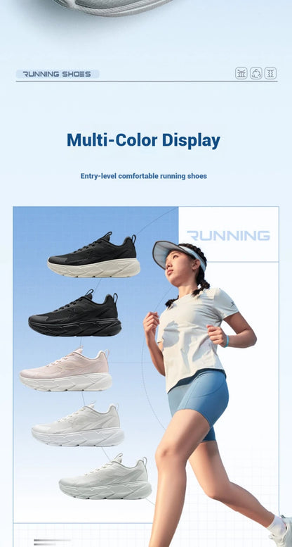Xtep Light Joy 2 Women's Running Shoes 2025 Spring Shock-Absorbing Non-slip Wear-Resistant Lightweight Sports Shoes 875118110015