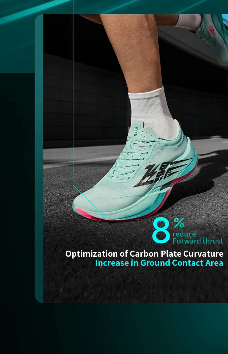 QIAODAN Feiying PB6.0 Men's Marathon Racing Running Shoes with Full Palm Carbon Plate, Lightweight Sports Sneakers QDB023261299