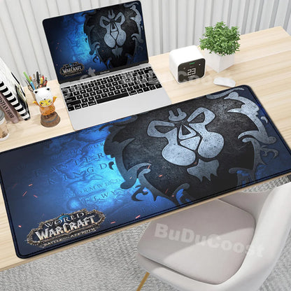 Anime World of Warcraft Podkładka na biurko Podkładka pod mysz do gier Akcesoria komputerowe XXL Podkładka z zapięciem na krawędzi Klawiatura Dywanik pod mysz dla graczy Podkładki biurowe