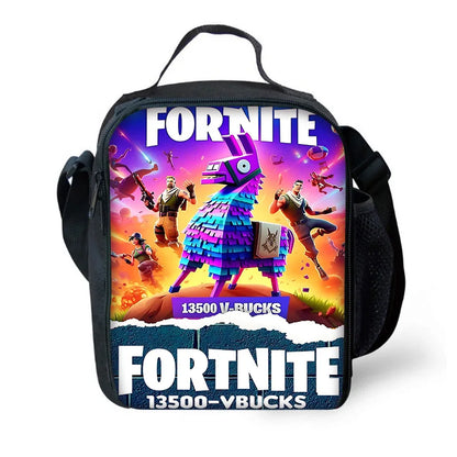 Classic Game FortniteS Child Insulated Large Capacity Bag for Boy Girl Student Outdoor Picnic Resuable Thermal Cooler Lunch Box
