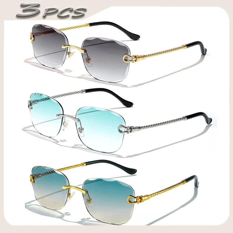 1/2/3 Pcs Wholesale New Square Retro Sunglasses Men Fashion Punk Sun Glasses Women Travel Eyewear Lunette De Soleil Femme UV400