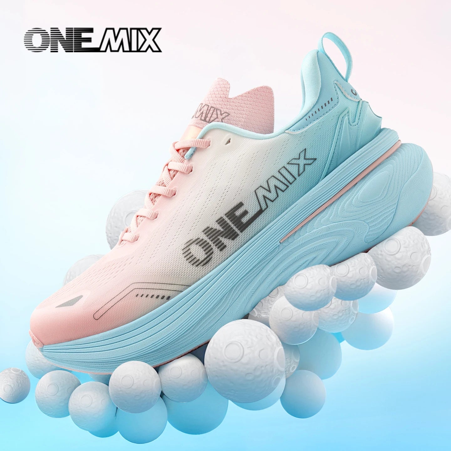 ONEMIX new jogging running shoes for women and men, light sneakers, road shoes, wear-resistant fashion sports shoes for fitness