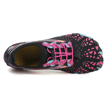 Quick Drying Aqua Shoes Women’s Water Shoes Swimming Barefoot Five Fingers Aqua Shoes Colorful Beach Seaside Light Sneakers