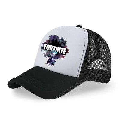 Fortnite Baseball Cap Cartoon Game Printed Hat Kids Summer Breathable Mesh Hat Adjustable Peaked Cap Children’s Birthday Gift