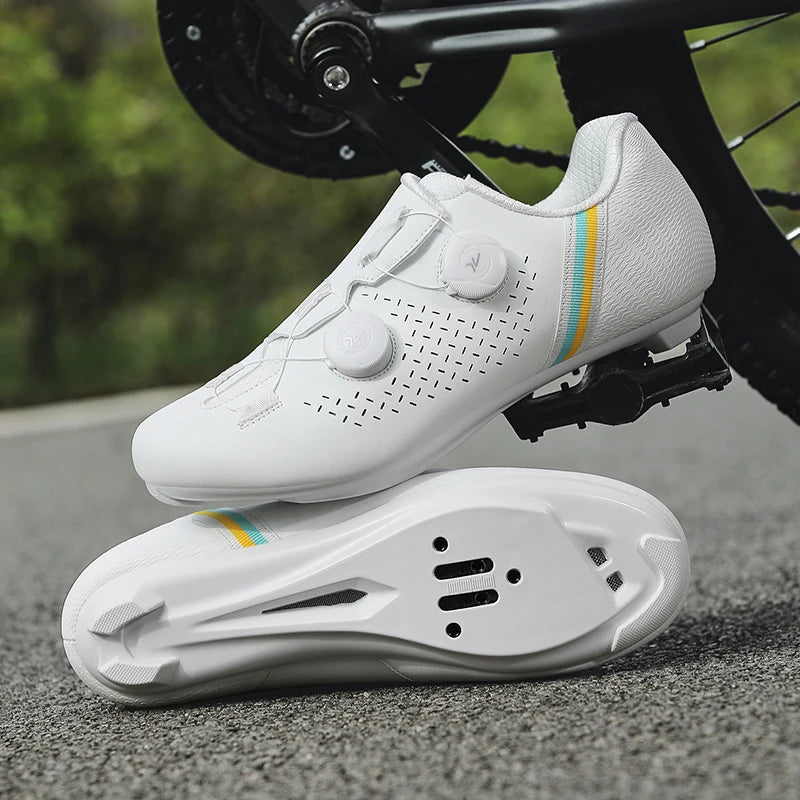 Road Cycling Shoes Flats Cleats Shoes Speed Cycling Sneakers Men’s Bike Shoes Women’s Self-Locking Non-slip Mountain Bicycle SPD Shoes