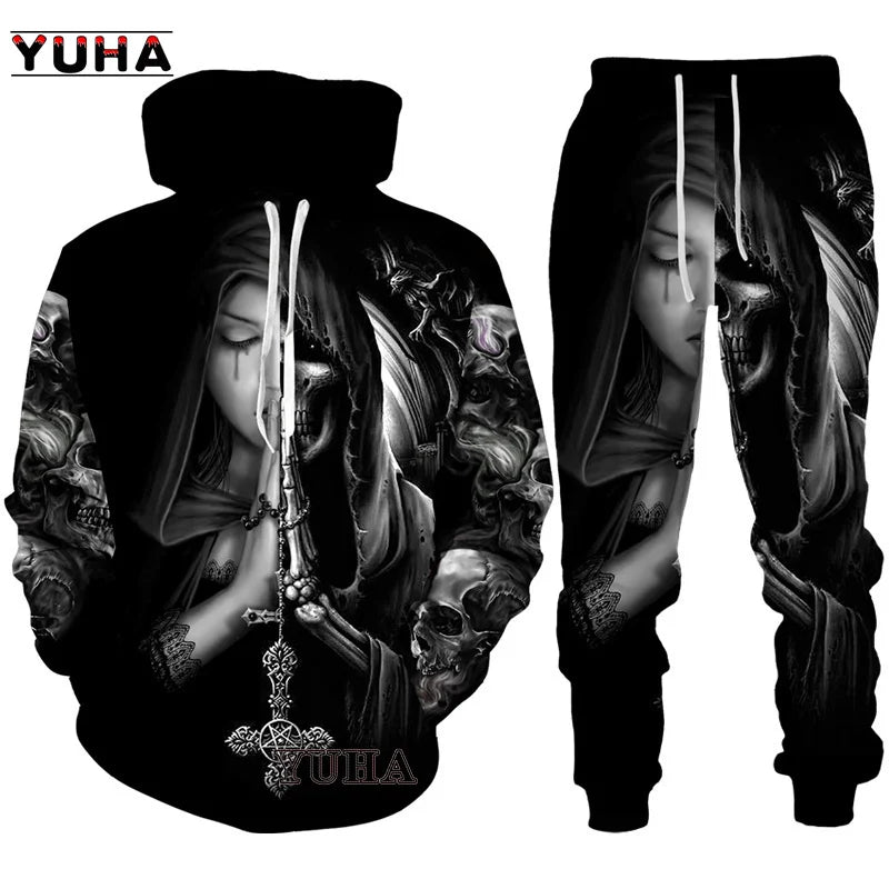 Moda Otoño: sudaderas con capucha con estampado de león y lobo, piel de tigre blanco en 3D por toda la prenda, sudadera de hombre, chaqueta unisex con cremallera, chaqueta informal