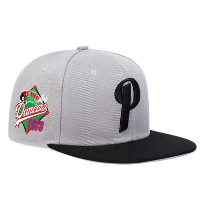 Unisex P Letter Embroidery Hip-hop Hats Spring And Autumn Outdoor Adjustable Sports Casual Baseball Caps Sunscreen Hat