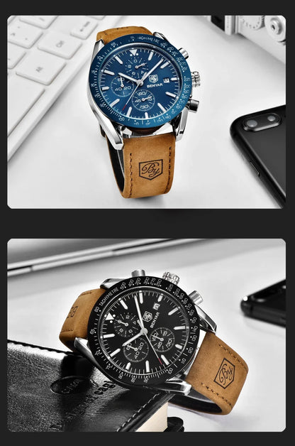 Orologio da uomo BENYAR 5140, orologio sportivo casual, orologio al quarzo di lusso impermeabile, cronografo militare di marca di alta gamma.