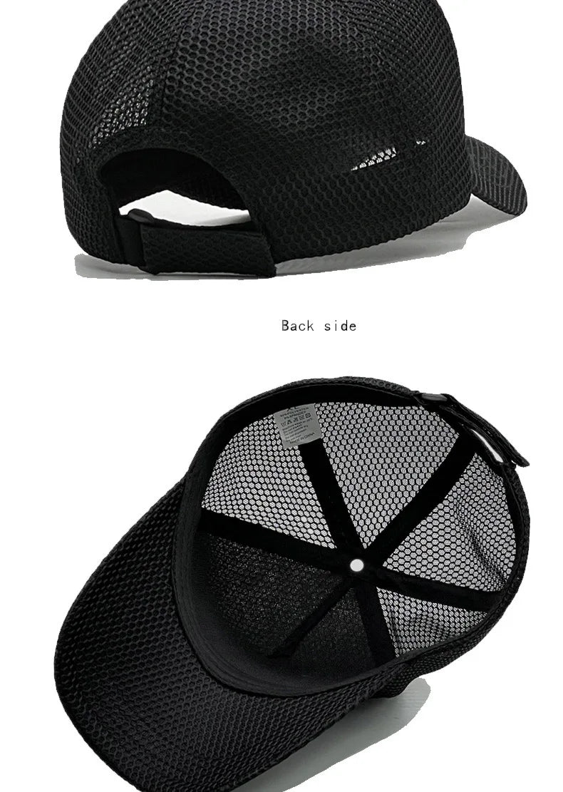 60-64cm Big Head Mesh Breathable Baseball Cap Men And Women Thin Section High Top Hat Outdoor Sunscreen Sun Hat Duck Tongue Hat