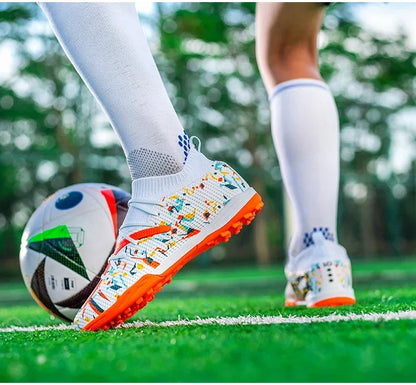 Chaussures de football à pointes longues pour hommes, chaussures de sport d'intérieur, chaussures de football professionnelles, chaussures souples respirantes unisexes, livraison directe