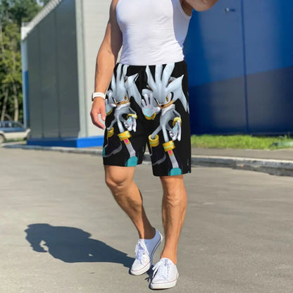 Pantalones cortos de pijama personalizados de Sonic the Hedgehog para hombre, para dormir y estar por casa