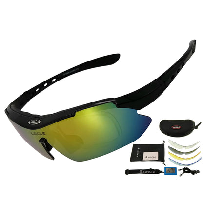 Ochelari de ciclism LOCLE UV400 polarizați pentru bărbați – pentru șosea, MTB, biciclete, pescuit, călărie – ochelari de protecție pentru ciclism