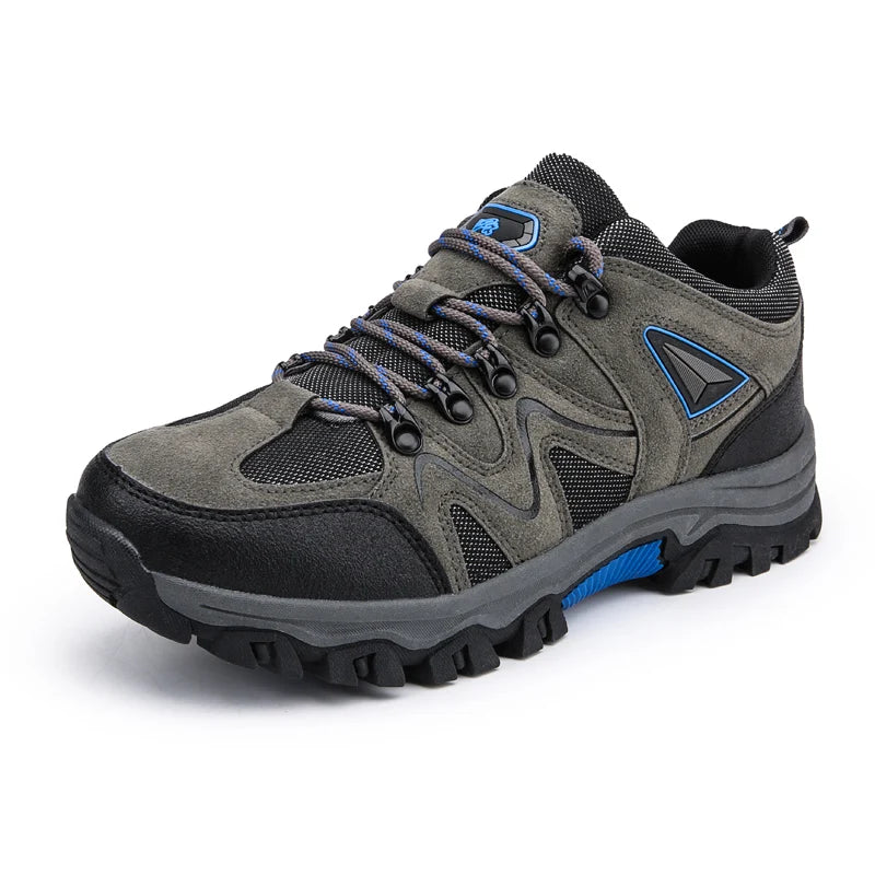 Suede Leather Men's Hiking Shoes Outdoor Trail Trekking Sneakers Men Non-slip Breathable Climbing Shoes Men's Mountain Sports Shoes