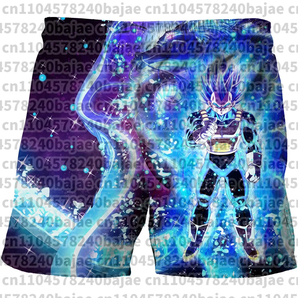 Pantalones cortos infantiles con estampado de Dragon Ball. Pantalones cortos para niños de 3 a 14 años. Pantalones cortos de playa para niños. Bañadores de verano de secado rápido con motivos de dibujos animados.