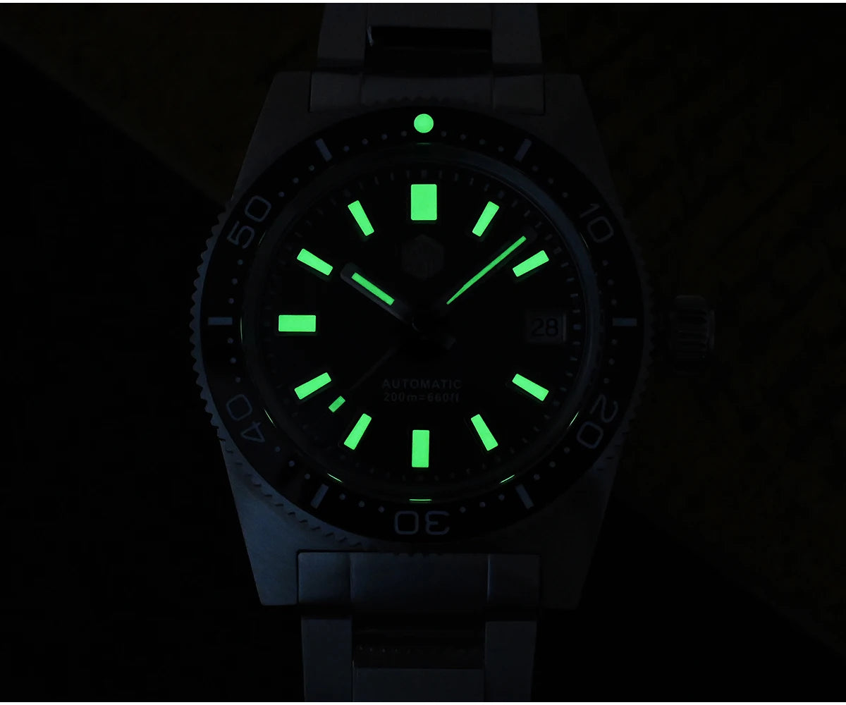 San Martin New 62mas 37mm Diver Men's Watch Classic Luxury Sapphire PT5000 SW200 Automatic Mechanical Watches Date 20Bar Luminous