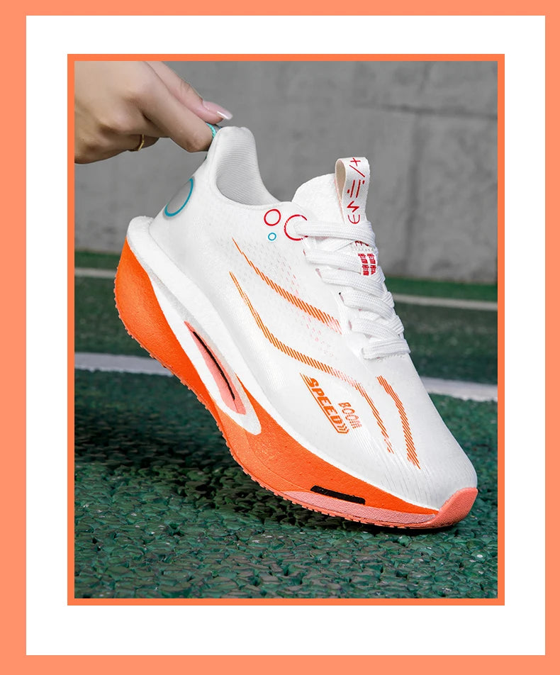 Men's Running Shoes Carbon Plate Professional Breathable Non-slip Cushioning Women's Casual Running Sports Shoes