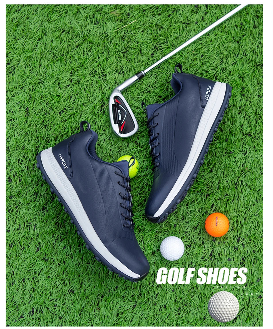 Hot Sale Leisure Golf Shoes Men's Waterproof Golf Spikes Sneakers Professional Non-Slip Golf Trainers Luxury Sports Shoes