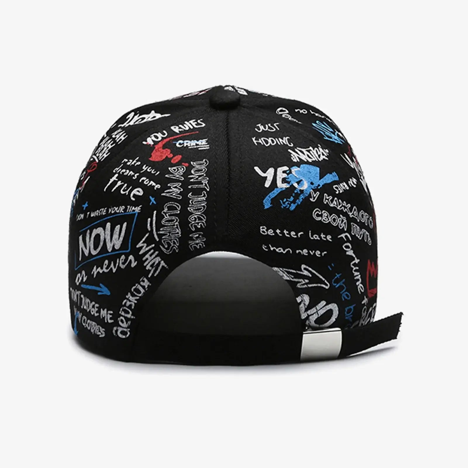 Graffiti Print Baseball Cap Adjustable Sun Protection Breathable Hat for Outdoor Activities Fishing Camping, Fraquane SAS