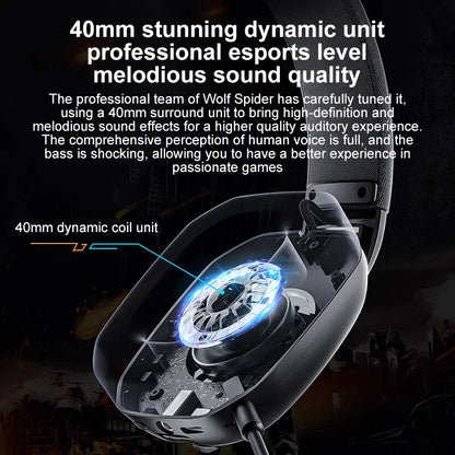 AULA S8 Gaming Headset Triple-Mode Wireless Bluetooth 5.3 Gaming Headset with Detachable Microphone, Lightweight Gaming Headset for PC, PS5, Switch & Mobile