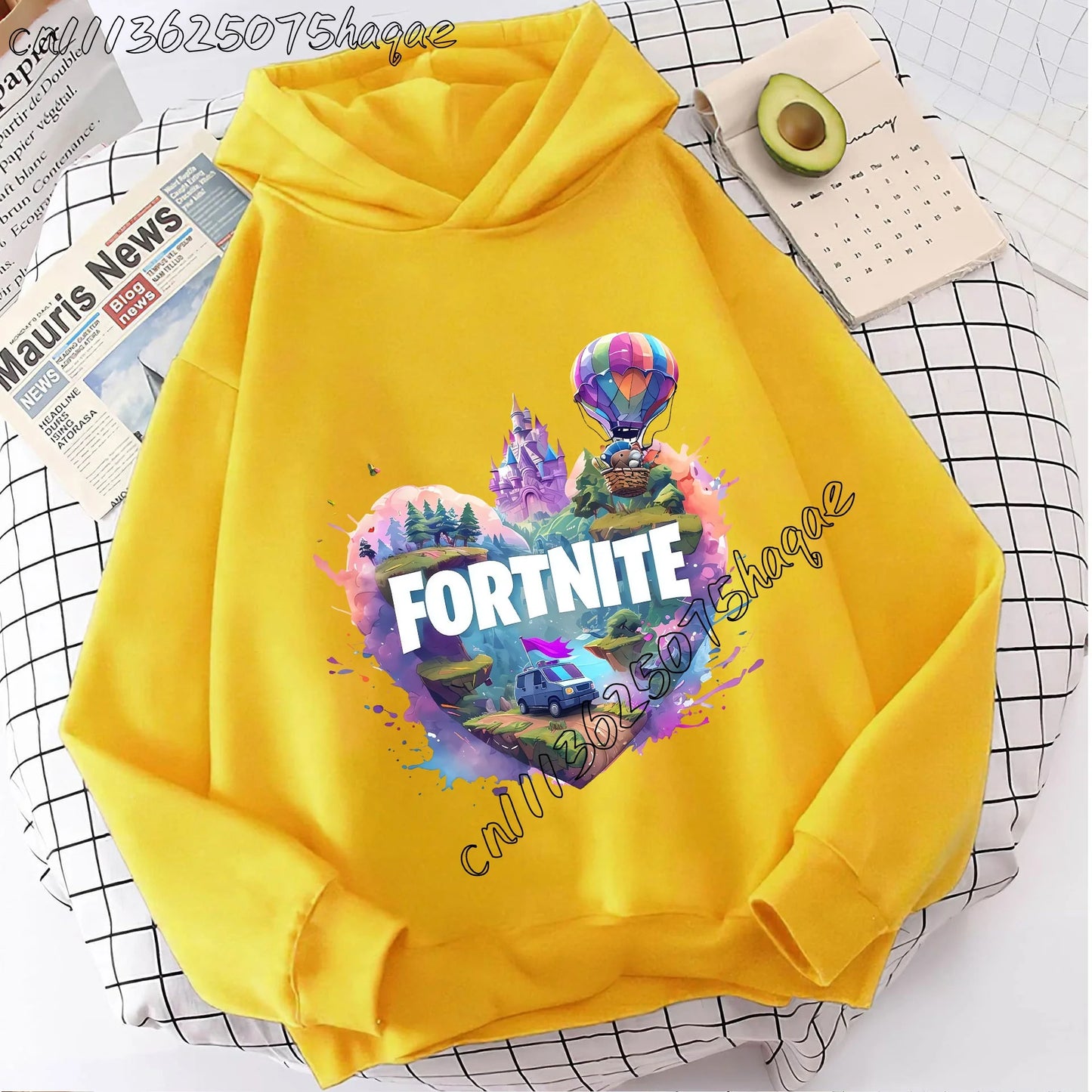 Casacos com capuz Fortnites para criança, sweatshirts anime Fortress Night, hoodies de jogo para primavera e outono, roupa desportiva infantil, presente