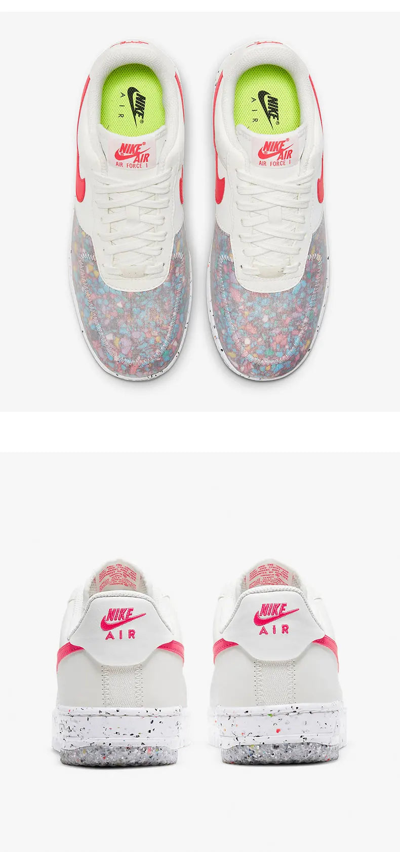 Nike Authentic AIR FORCE 1 CRATER Naisten matalavartiset urheilukengät CT1986-101
