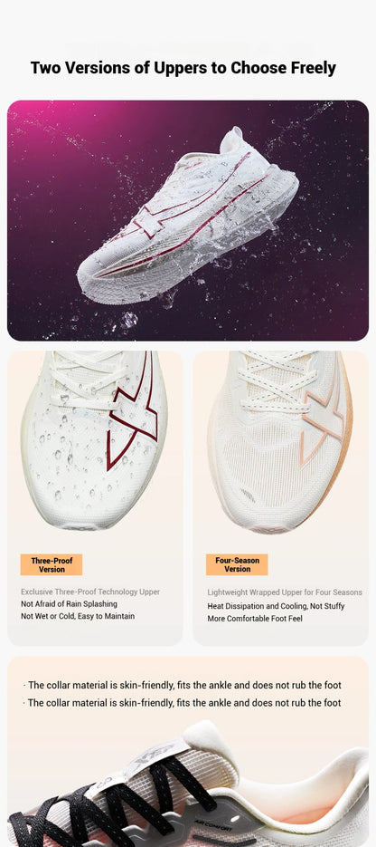 Xtep 2000km Men's Running Shoes 2025 Winter Waterproof Stronger Propulsive Force Cushion Shock Absorption Sneakers 875419110019