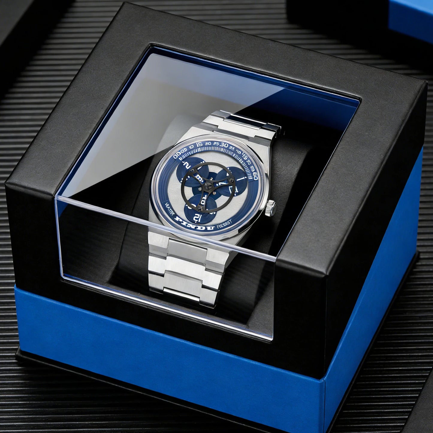 PINDU Design New Stainless Steel Mechanical Watch Men TOP-Luxury Sapphire Mirror Miyota 8215 Movement Waterproof Automatic Watch