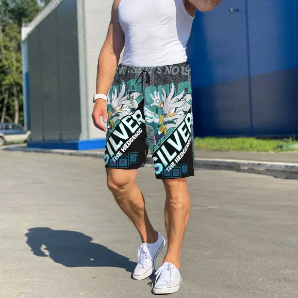 Pantalones cortos de pijama personalizados de Sonic the Hedgehog para hombre, para dormir y estar por casa