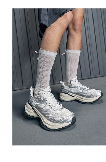 Xtep Basque 3 Sneakers Women Lightweight Wear-Resistant Trendy Durable Thick Sole Casual Sports Female Shoes 874218320006